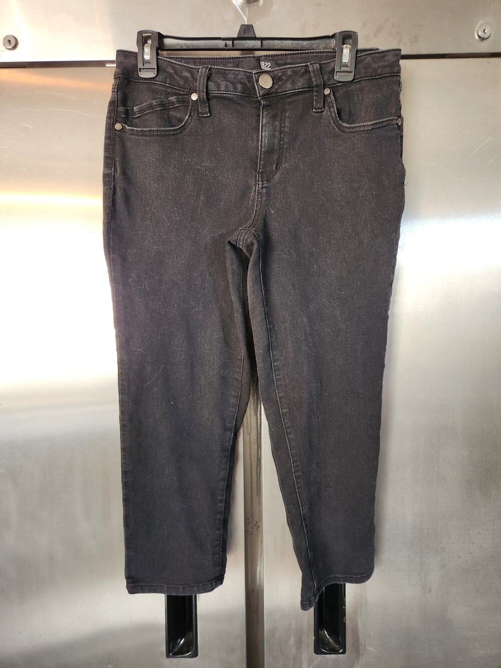 1822 Denim Womens Skinny Jeans Size 12 | Black Faded Stretch
